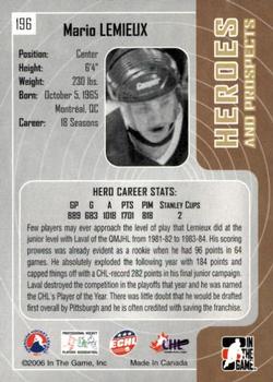 2005-06 In The Game Heroes and Prospects #196 Mario Lemieux Back