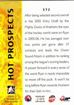 2005-06 In The Game Heroes and Prospects #372 Bobby Ryan Back
