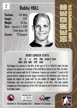 2005-06 In The Game Heroes and Prospects #2 Bobby Hull Back