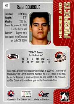 2005-06 In The Game Heroes and Prospects #60 Rene Bourque Back