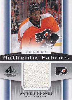 2013-14 SP Game Used - Authentic Fabrics #AF-WS Wayne Simmonds Front