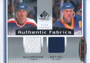 2013-14 SP Game Used - Authentic Fabrics Fives #AF5-GR8 Wayne Gretzky / Patrick Roy / Steve Yzerman / Dale Hawerchuk / Brett Hull Back