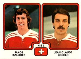1979 Panini Hockey Stickers #260 Jakob Kolliker / Jean-Claude Locher Front