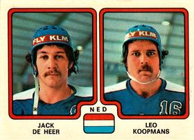 1979 Panini Hockey Stickers #282 Jack de Heer / Leo Koopmans Front