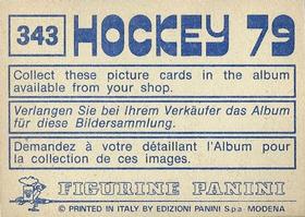 1979 Panini Hockey Stickers #343 Robert Verschraegen / Patrick Arnould Back