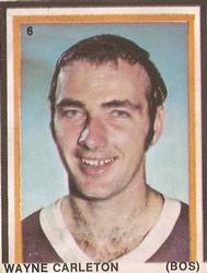 1970-71 Eddie Sargent / Finast NHL Players Stickers #6 Wayne Carleton Front
