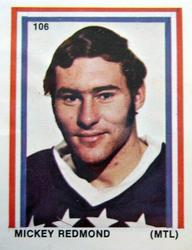 1970-71 Eddie Sargent / Finast NHL Players Stickers #106 Mickey Redmond Front