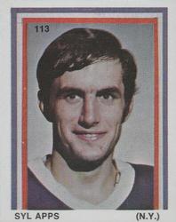 1970-71 Eddie Sargent / Finast NHL Players Stickers #113 Syl Apps Front