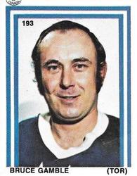 1970-71 Eddie Sargent / Finast NHL Players Stickers #193 Bruce Gamble Front