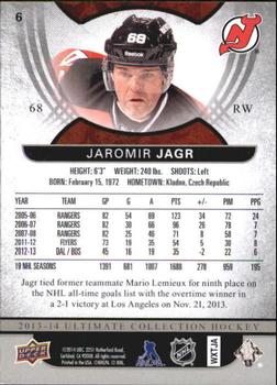 2013-14 Upper Deck Ultimate Collection #6 Jaromir Jagr Back