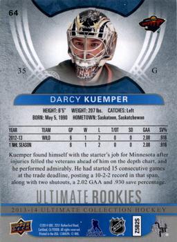 2013-14 Upper Deck Ultimate Collection #64 Darcy Kuemper Back