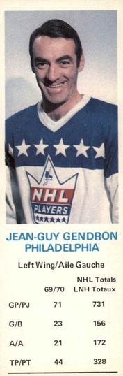 1970-71 Dad's Cookies #NNO Jean-Guy Gendron Front