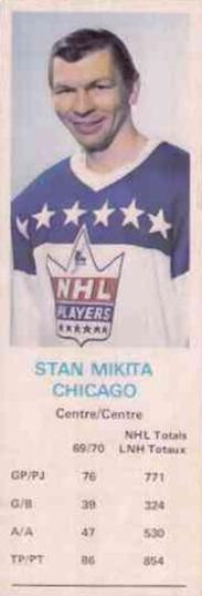 1970-71 Dad's Cookies #NNO Stan Mikita Front