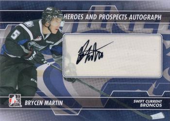 2013-14 In The Game Heroes and Prospects - Autographs #A-BMA Brycen Martin Front