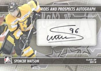 2013-14 In The Game Heroes and Prospects - Autographs #A-SW Spencer Watson Front