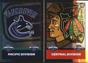 2013-14 Panini Stickers - Team Logos #A23 / A24 Vancouver Canucks / Chicago Blackhawks Front