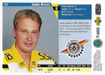 1997-98 Collector's Choice Swedish #117 Jarmo Myllys Back