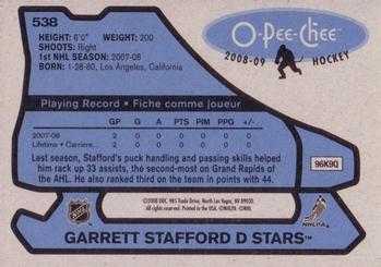 2008-09 O-Pee-Chee - 1979-80 Retro #538 Garrett Stafford Back