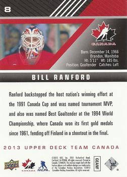 2013 Upper Deck Team Canada #8 Bill Ranford Back