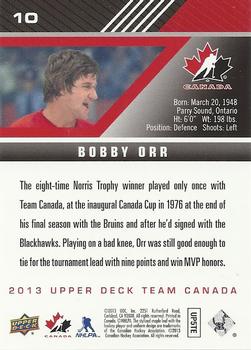 2013 Upper Deck Team Canada #10 Bobby Orr Back