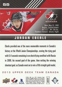 2013 Upper Deck Team Canada #55 Jordan Eberle Back