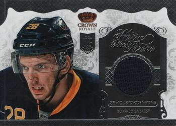 2013-14 Panini Crown Royale - Heirs to the Throne Materials #HT-ZG Zemgus Girgensons Front