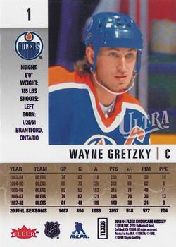2013-14 Fleer Showcase - Ultra #1 Wayne Gretzky Back
