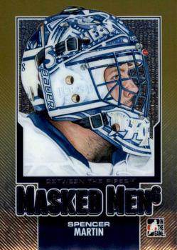 2013-14 In The Game Between the Pipes - Masked Men 6 Gold #MM-21 Spencer Martin Front