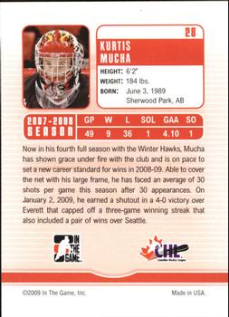 2008-09 In The Game Between The Pipes #28 Kurtis Mucha Back