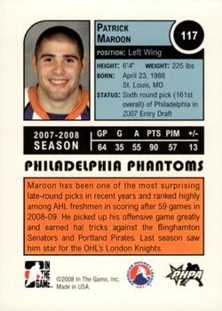 2008-09 In The Game Heroes and Prospects #117 Patrick Maroon Back