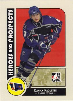 2008-09 In The Game Heroes and Prospects #86 Danick Paquette Front