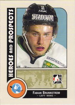 2008-09 In The Game Heroes and Prospects #8 Fabian Brunnstrom Front