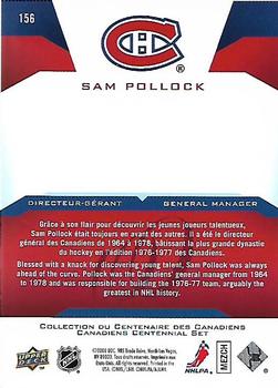 2008-09 Upper Deck Montreal Canadiens Centennial #156 Sam Pollock Back