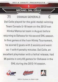 2014 In The Game Draft Prospects #5 Michael Dal Colle Back