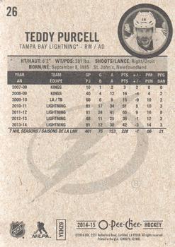 2014-15 O-Pee-Chee #26 Teddy Purcell Back