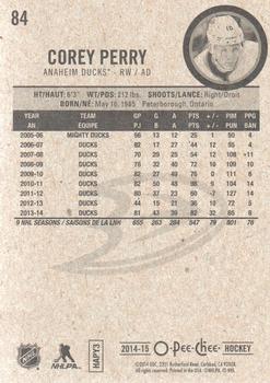 2014-15 O-Pee-Chee #84 Corey Perry Back