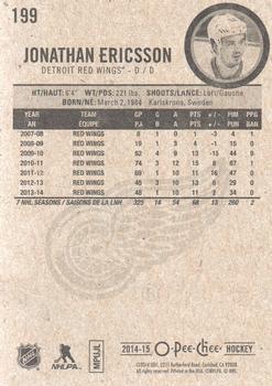 2014-15 O-Pee-Chee #199 Jonathan Ericsson Back