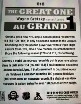 2014-15 O-Pee-Chee #618 Wayne Gretzky Back