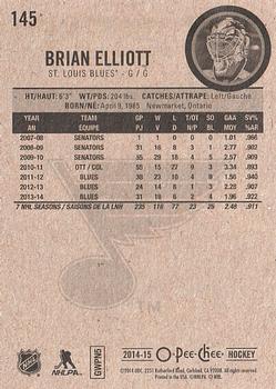 2014-15 O-Pee-Chee #145 Brian Elliott Back