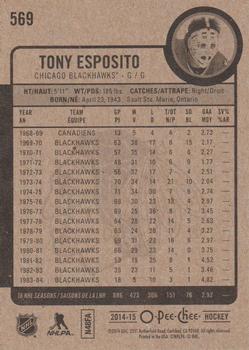 2014-15 O-Pee-Chee #569 Tony Esposito Back