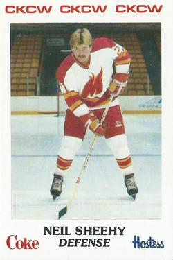 1984-85 Moncton Golden Flames (AHL) Police #4 Neil Sheehy Front