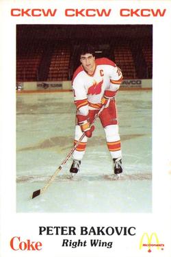 1986-87 Moncton Golden Flames (AHL) Police #23 Peter Bakovic Front