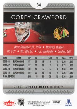2014-15 Ultra #36 Corey Crawford Back