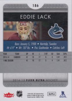 2014-15 Ultra #186b Eddie Lack Back