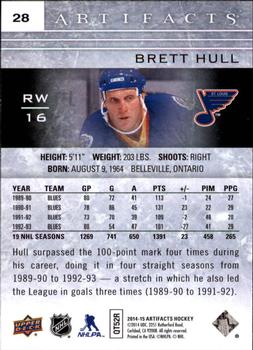 2014-15 Upper Deck Artifacts #28 Brett Hull Back