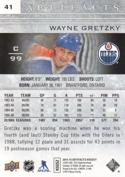 2014-15 Upper Deck Artifacts #41 Wayne Gretzky Back