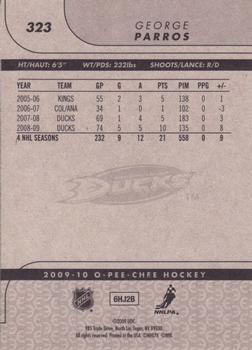 2009-10 O-Pee-Chee #323 George Parros Back
