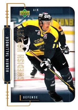 1999-00 Upper Deck Swedish Hockey League #7 Henrik Tallinder Front