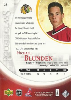 2006-07 Upper Deck Rookie Class Box Set #35 Michael Blunden  Back
