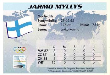 1994 Semic Jääkiekkokortit Keräilysarja (Finnish) #1 Jarmo Myllys Back